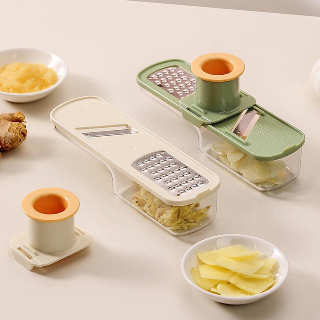 3 in 1 Ingwer- und Knoblauchmühle Heimküchenschneider Knoblauch-Ingwer-Mühle Küchenwerkzeug zum Schneiden, Hacken und Mahlen von Knoblauch