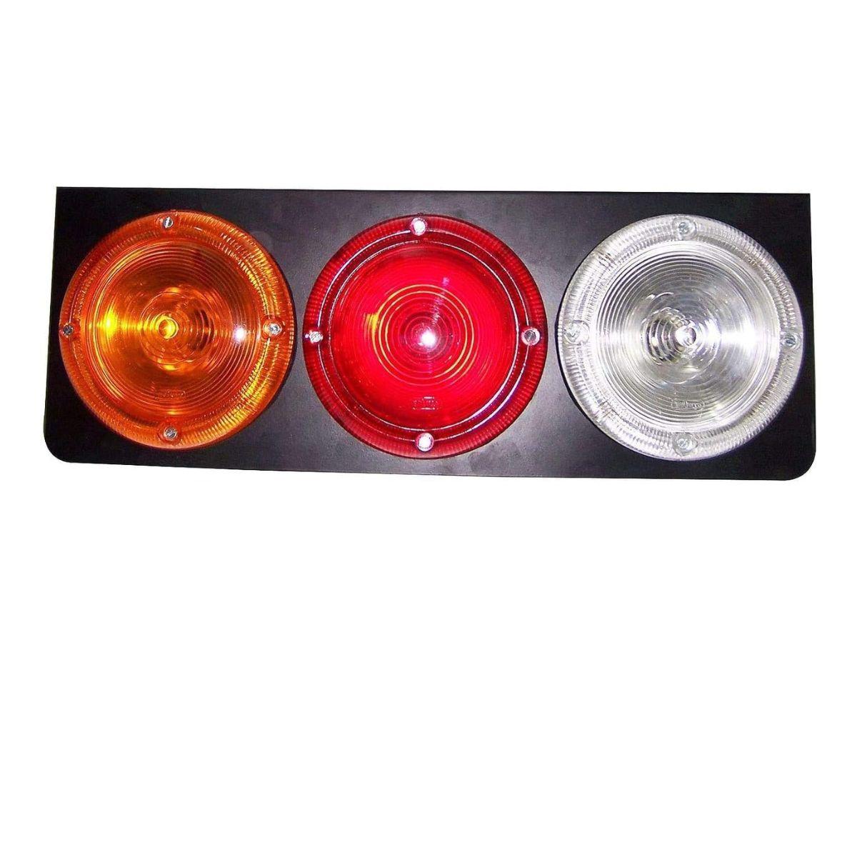 

Задній комбінований ліхтар в зборі (Ліва сторона) | 24V Задній ліхтар з металевим корпусом | Покажчик повороту, Стоп, Гальмо та Відбивач | Для Вантажівок, Причепів, Легкових автомобілів, Автобусів червоний/бурштин