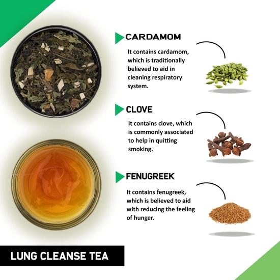 TEACURRY Anti Smoking Tea - 100 Gms Loose / 50 Cups | Help Quit Smoking, and Lung Detox | Lung Detox For Smokers | Lungs Cleaner