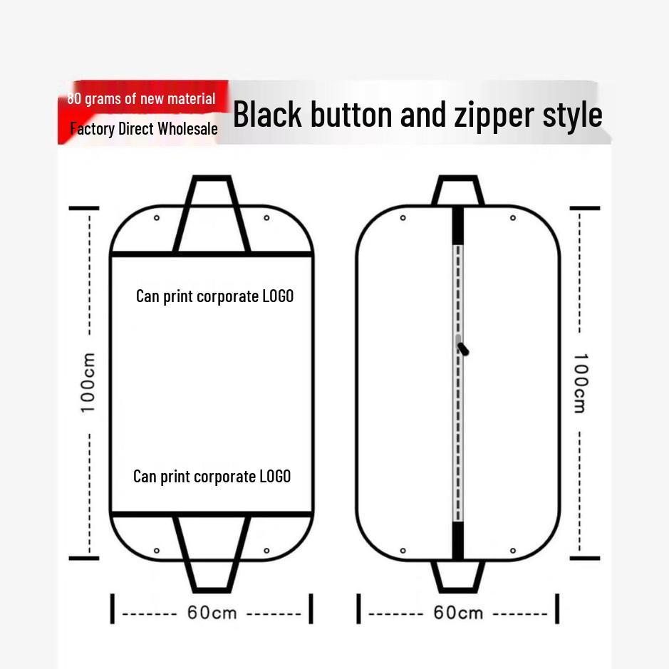 Foldable Non-Woven Dustproof Suit & Coat Bag for Travel and Storage