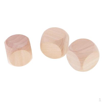10Pcs/Set 3cm Wooden Dices D6 Six Sided Blank DIY & Wargaming