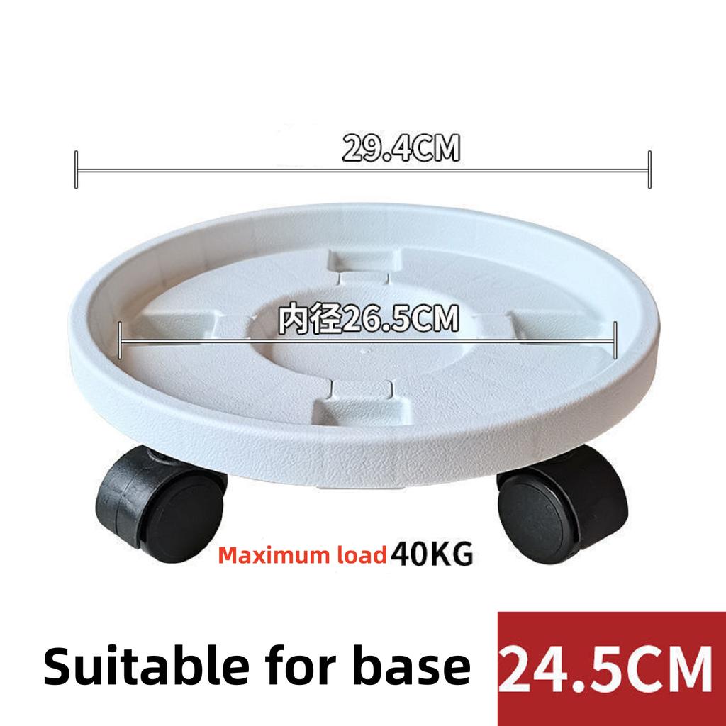 1Pc Circular Flower Pot Tray Thickened Mobile Universal Wheel Heavy Rolling Flower Pot Base for Indoor and Outdoor Balcony