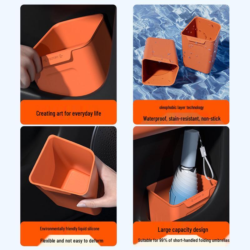 Compatible with 26 Zeekr 001 models: car door storage box, silicone trash can, storage solution, and modification supplies.
