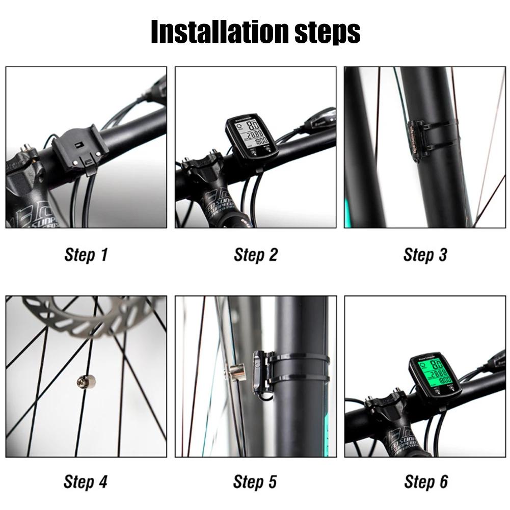 Universal Bicycle Computer with Backlight LCD Touch Screen Bicycle Speedometer Wired for Outdoor Riding Bicycle Accessories