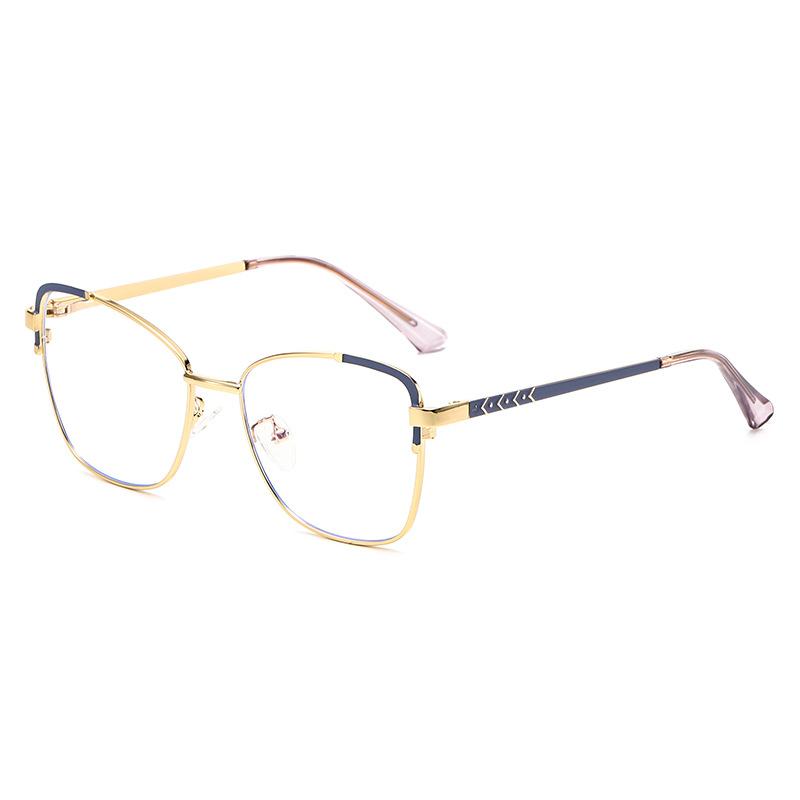 

6204 Простые сверхлегкие очки с защитой от синего света «кошачий глаз» с пружинной ногой, универсальные плоские очки для уличной стрельбы в Европе и Америке