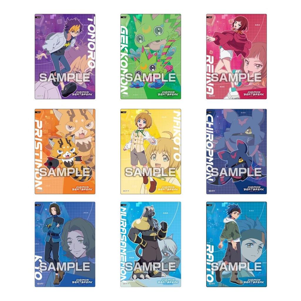 ENSKY Digimon Beatbreak Clear Card Collection Gum Soda Flavor Shokugan Trading Cards Box of 18 Packs
