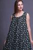 Bimba Black Butterfly Dot & Sleeveless Night Gown For Womens Cotton Printed Nightwear Ladies Sleepwear