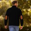 Men's Casual Loose Solid Color Outdoor Corduroy Stand Up Collar Long Sleeved Fake Pocket Hoodie