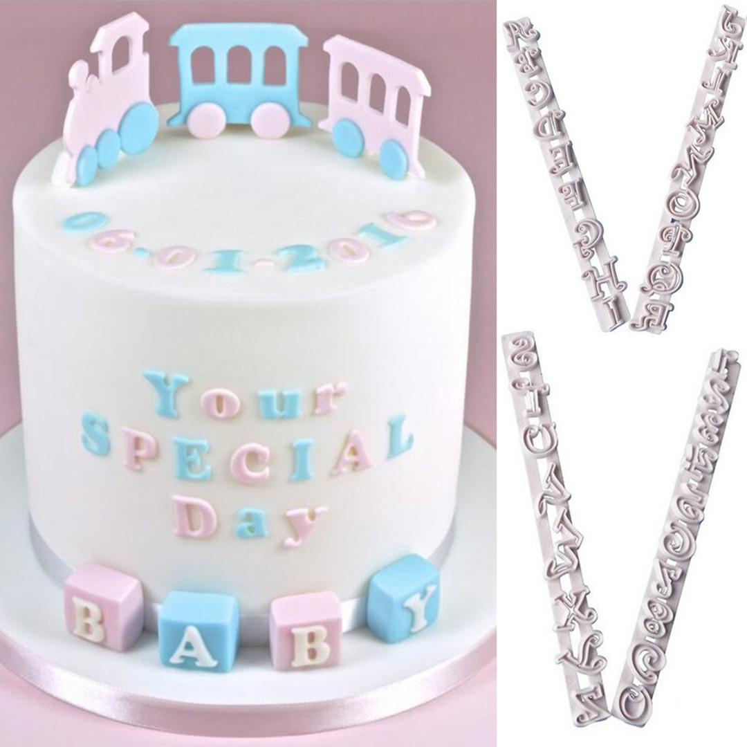 

DIY 3D Silicone Leter Fondant Cake Mold Baking Silicone Bakeware Mould New