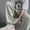 2024 Ice Silk Loose Straight Pants: Trendy Casual for Spring & Summer