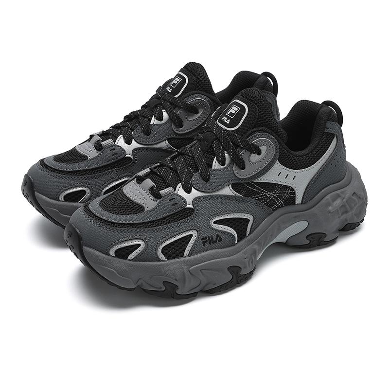 FILA TORNADO Textile, Synthetic Leather Low top Casual Running Shoes Women's Gray Black F12W532154FGA