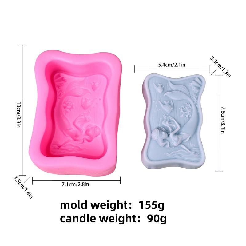 Dolphin Mermaid Aromatherapy Candle Mold DIY Flower Appreciation Girl Couple Soap Mold Flower Fairy Sugar Cake Baking Tool