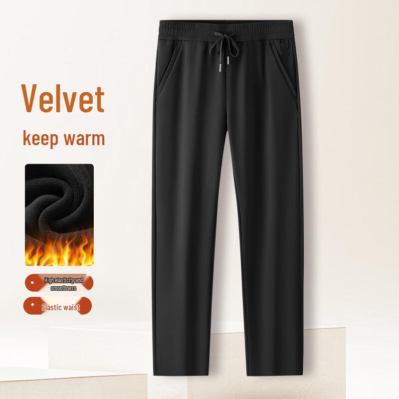 MONTAGUT Men's Thermal Straight-Leg Casual Pants