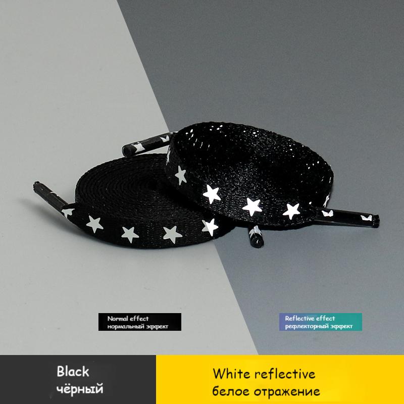 Módní holografické divoké tkaničky ploché tkaničky tenisky pásek na boty oboustranné reflexní zvýraznění luminiscenční tkaničky