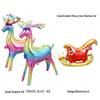 3D Golden Reindeer Aluminum Foil Balloon - Christmas Party Decoration