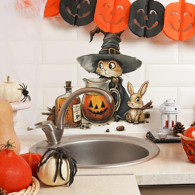Halloween Tegneserie Kanin Trylleeliksir Soverom Stue Hjem Bakgrunn Forskjønnelse og Dekorasjon Veggklistremerker