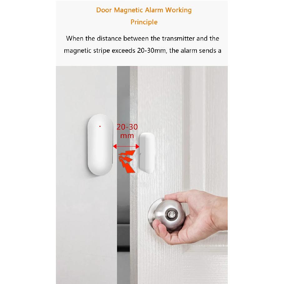 Smart Life App Smart Door Open/closed Detectors Wifi Window Sensor Independent Magnetic Smart Door Sensor Alexa Tuya App Control