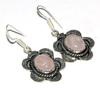 Top Quality Rose Quartz 925 Silver Plated Earrings US 1.6" Ethnic Gift I7e99
