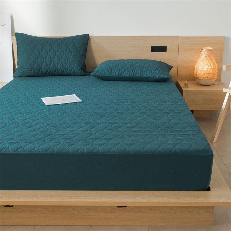 HOMZY 1PC 3D Air Fabric Thick Mattress Cover, 100% Waterproof Mattress Protector, Soft and Breathable Fitted Bed Sheet (No Pillowcase)