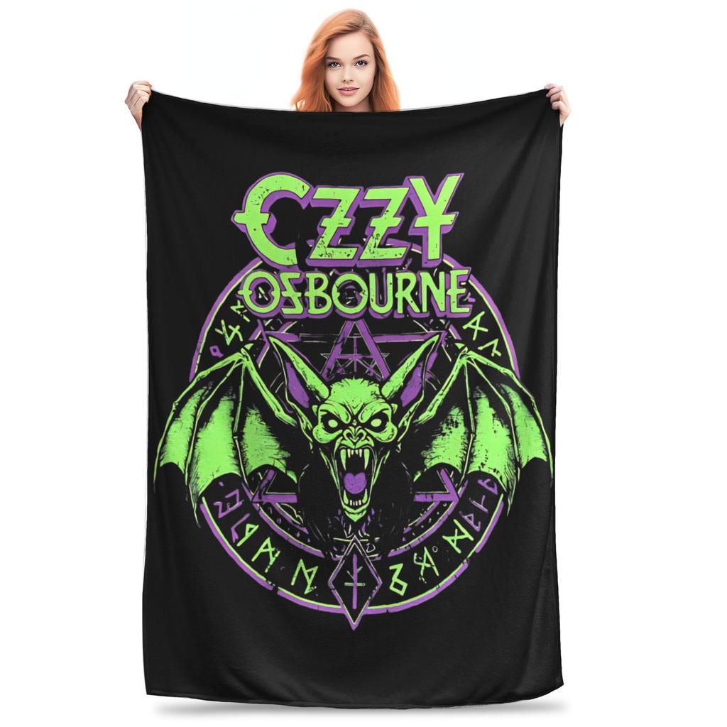 Black Sabbath Ozzy Osbourne Blanket Back To The Beginning Tour  Decorative Flannel Throw Blanket For Home Decor Warm Bedspread