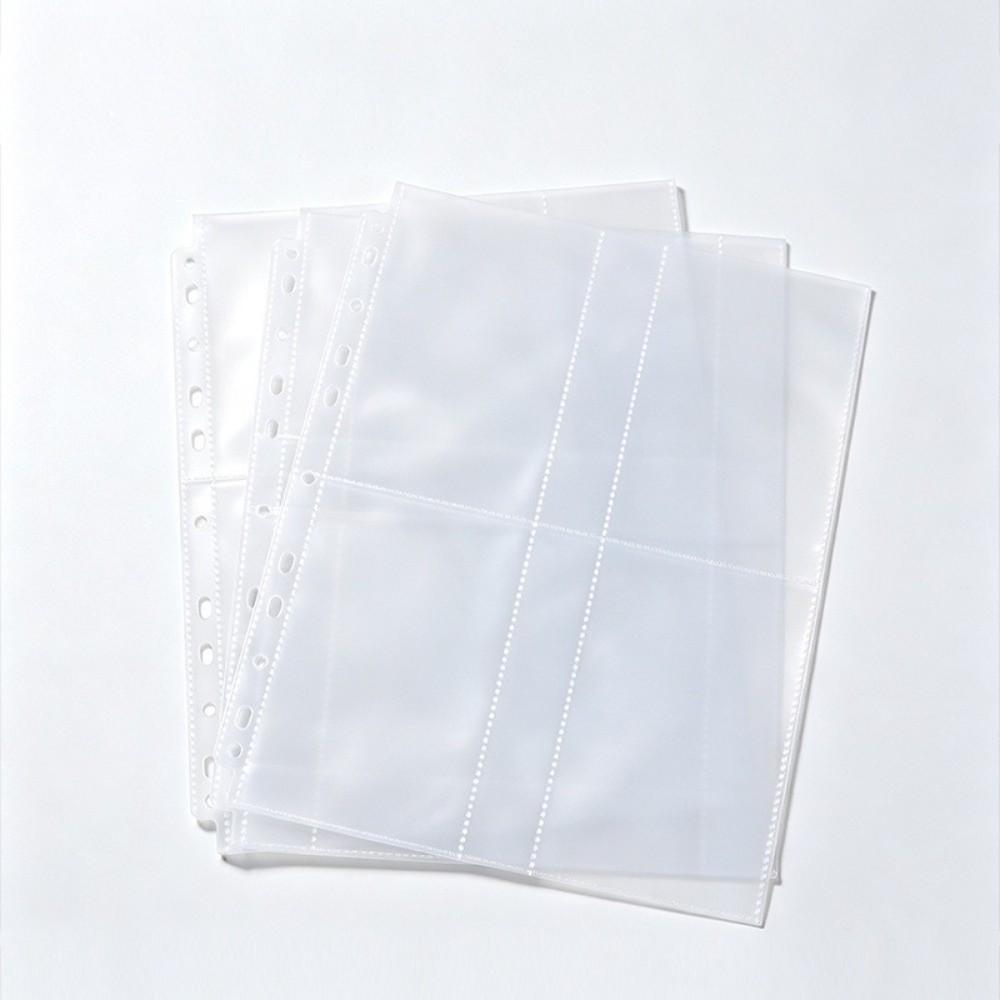 10pcs Single Side Binder Card Sleeves Pages 11 Holes Card Storage Sheets  4/6/7 Inch Postcards