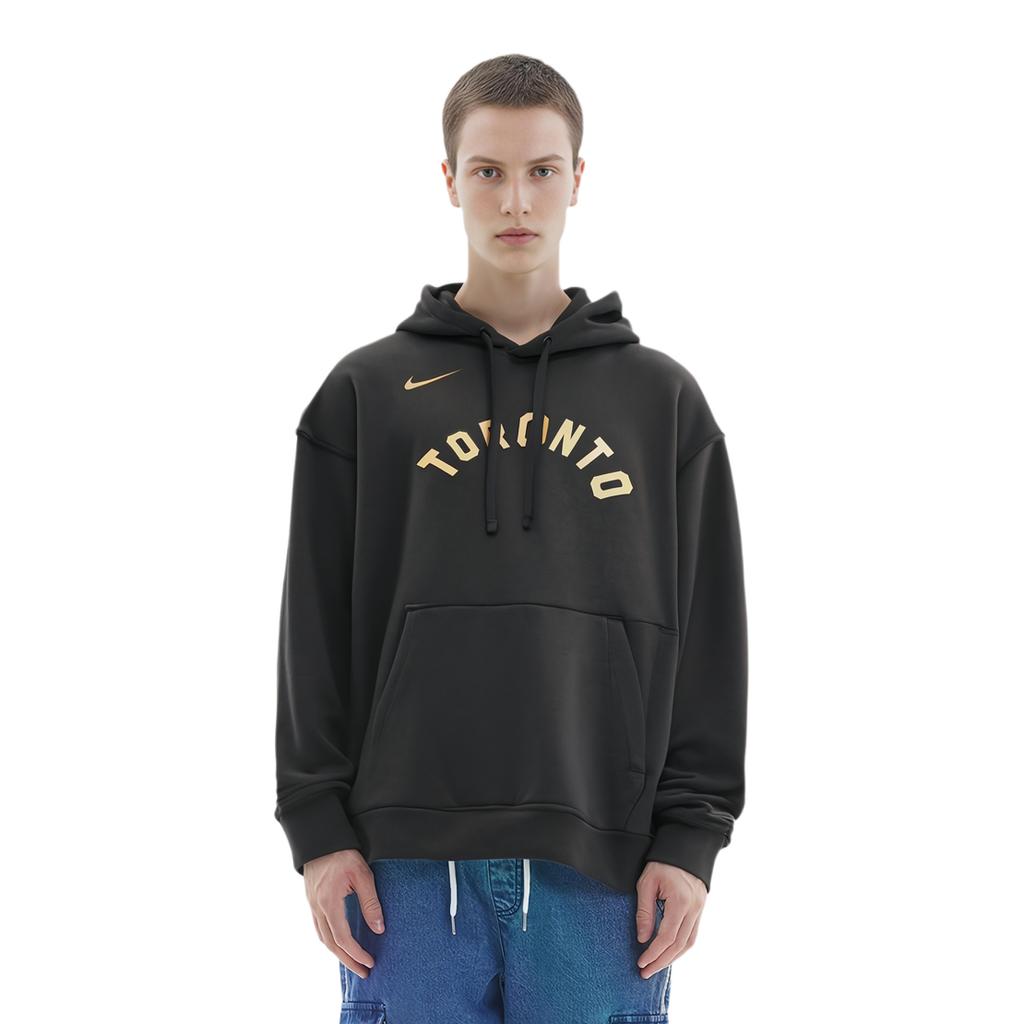 Nike NBA Toronto Raptors City Edition Fleece Loose Fit Hoodie Black Men Streetwear DN8677-010