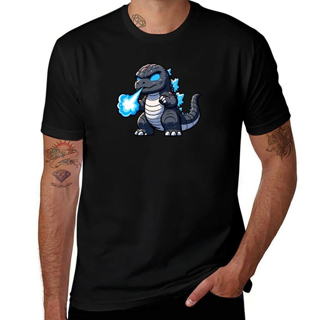 Blue Glow Cutezilla Tshirt Summer Holiday Casual Tee