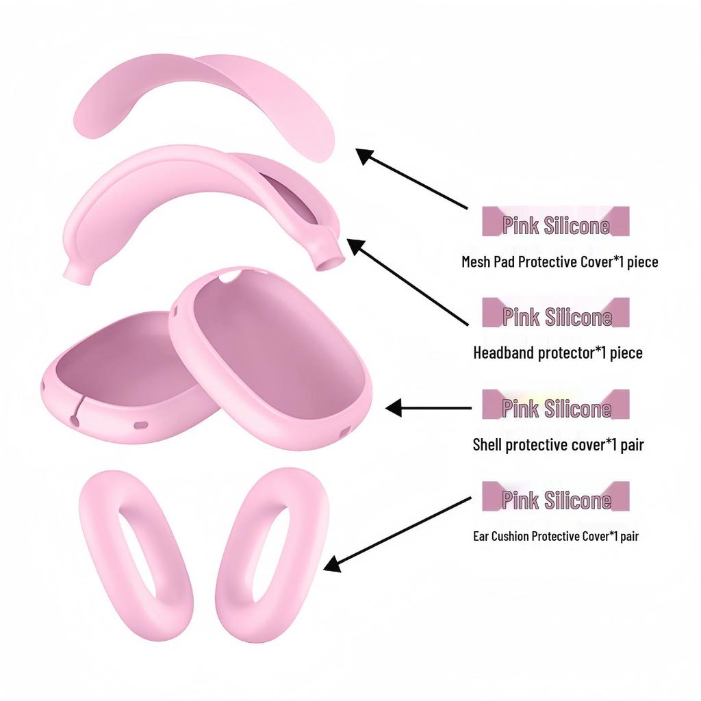 AirPods Max Silicone Protective Case: Soft Headphone Shell for Bluetooth Earphones
