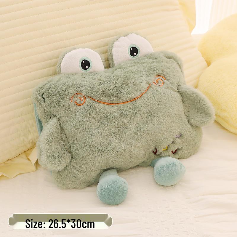 Rechargeable Plush Hot Water Bottle & Belly Warmer - Explosion-Proof Electric Heating Hand Warmer for Women