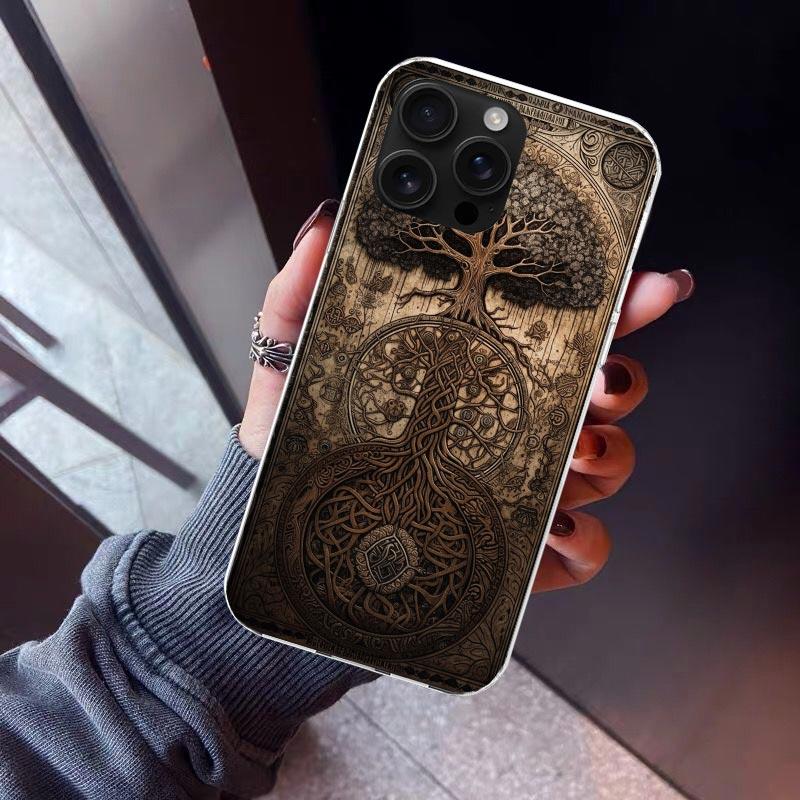 Tree of Life Space Phone Case For iPhone 17 Air 11 13 Mini 14 15 Plus 16 12 Pro Max 16E SE 7 8 Pattern Soft TPU Back Cover  17 A
