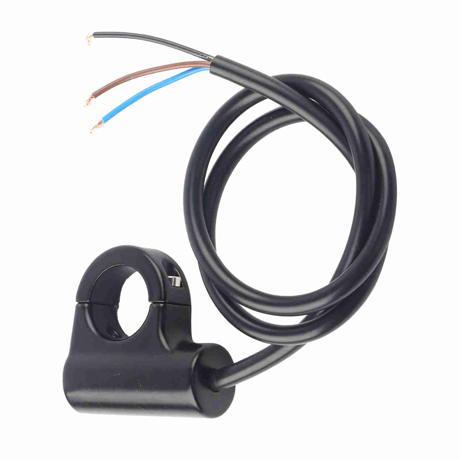 

22mm Motorcycle Handlebar Mount Switch Push Button Headlight Brake Fog Lights ON OFF Blue Ray Version Auto-Locking Switch чёрный