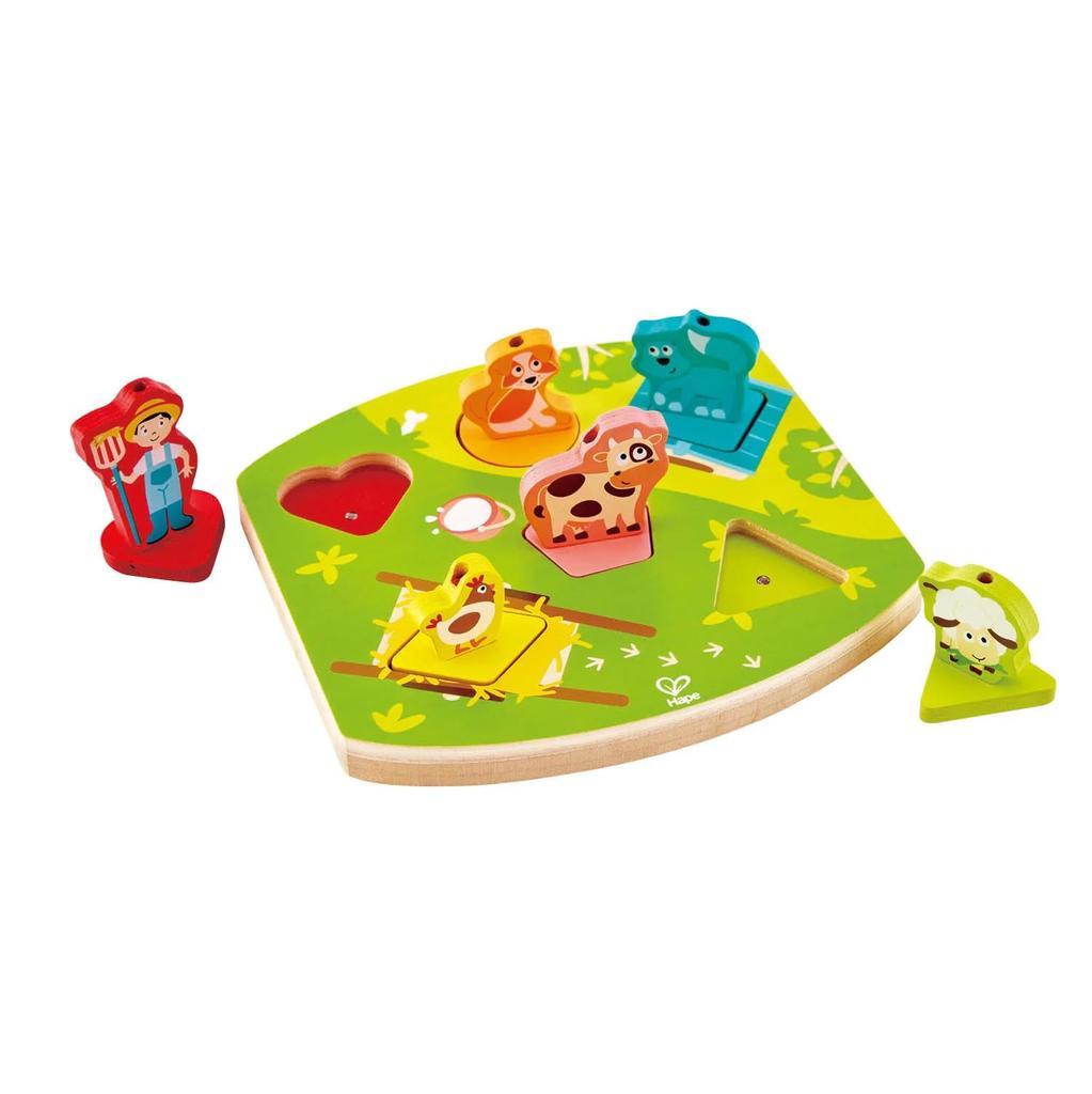 Hape Makiba Sound Puzzle X 6 X Ages Wooden Play Toy E1614 22.5 20.8cm 3+