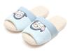 Mofusand Soft Shoes Cat and Clownfish Cat Embroidered Slippers/Room [Shark Appliqué] (Blue (Shark Cat))