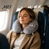 Neck Support Travel Pillow 1 Set U-Shaped with Eye Mask, Pillow, Cute Animal Comfort Design, for Road Trip Flight Pain Relief Portable