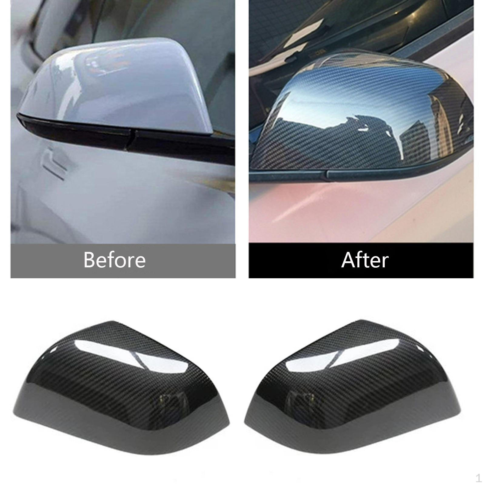 

1 Pair Exterior Rearview Mirror Cover, Auto Accessories Side View Covers Outside Rear Glossy