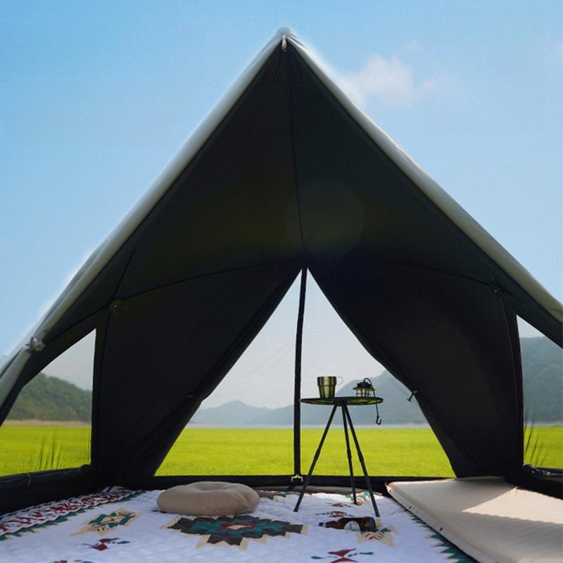 Oxford Fabric Triangle Beach Tent Automatic Pop-Up Portable Sun Shelter for Outdoor Camping Park Picnic Activities