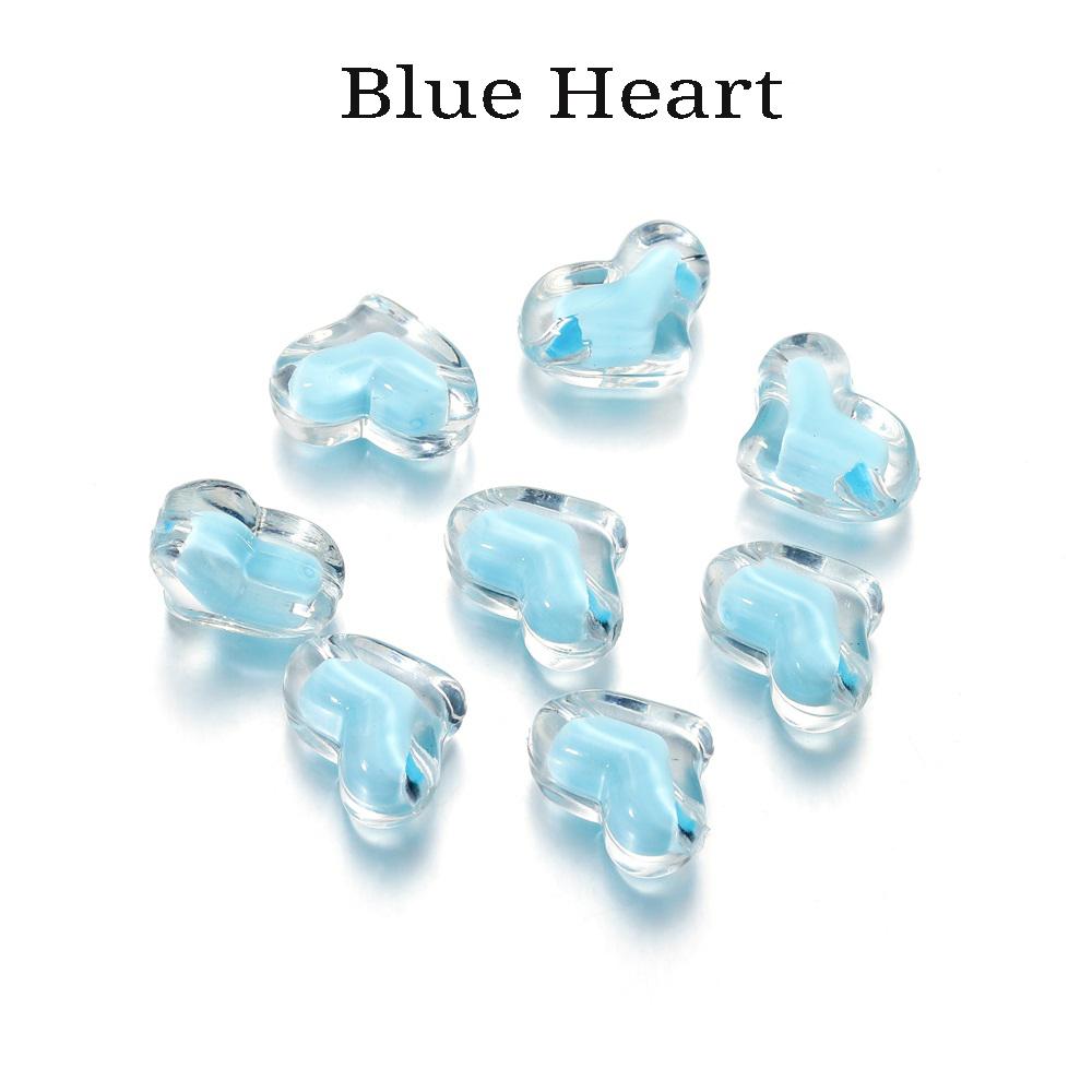 20Pcs/Pack Acrylic Spaced Beads Candy Heart Flower Shape Beads Decoration For DIY Necklace Earrings Jewelry Making Supplies