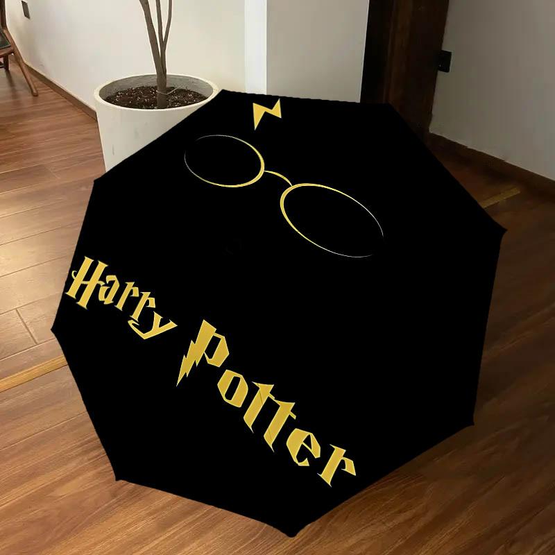 1PC Harry Potter Umbrella-8-Rib Reinforced, Automatic Open, Lightweight & Durable, Cute Fashion Accessory for Outdoor, D2647