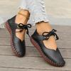 British-style Retro Round-toed Soft-soled Small Leather Shoes, Large Size, Lightweight Soft-soled Casual Shoes, Solid Color