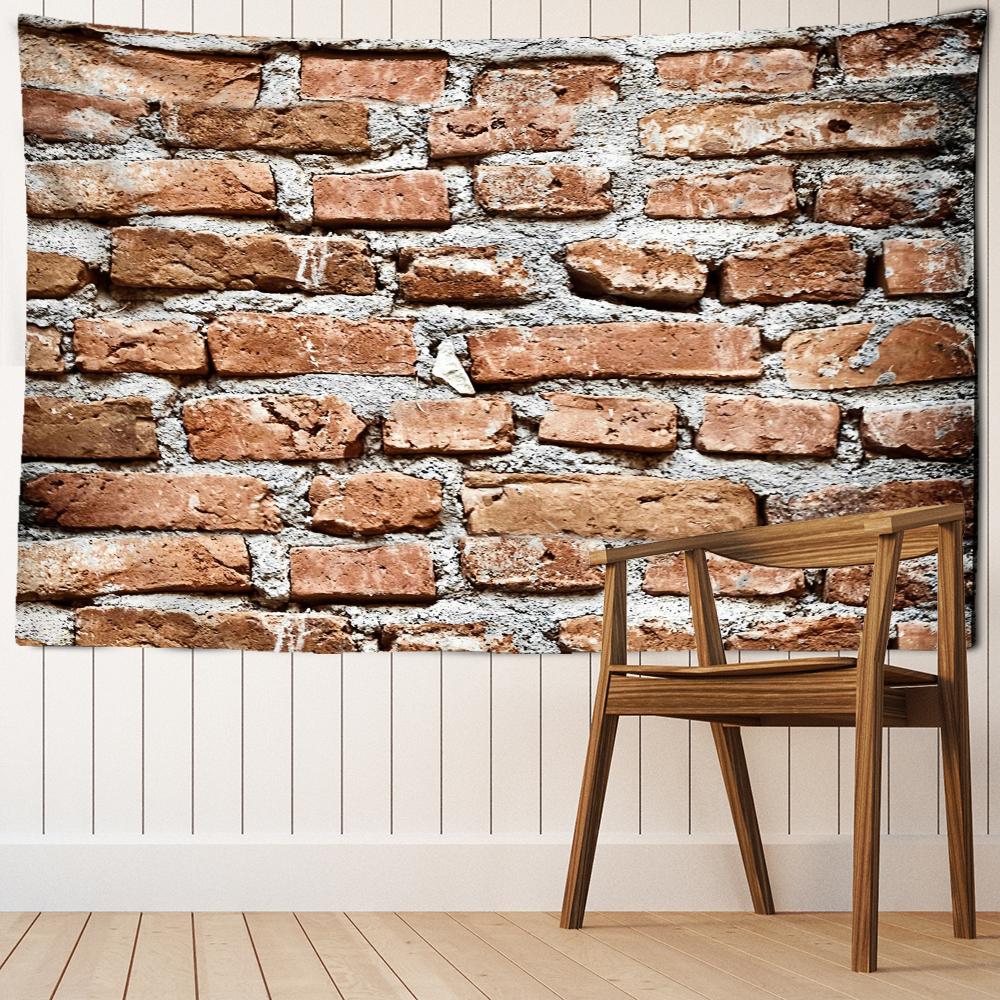 Vintage Brick Stone Tapestry Wall Hanging Hippie Tapiz Art Psychedelic Witchcraft Home Room Decor Background Fabric