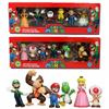 Sechsteiliges Super Mario Bros Actionfiguren-Spielzeugset mit Luigi, Yoshi und Pilz-Sammelfiguren für Kinder