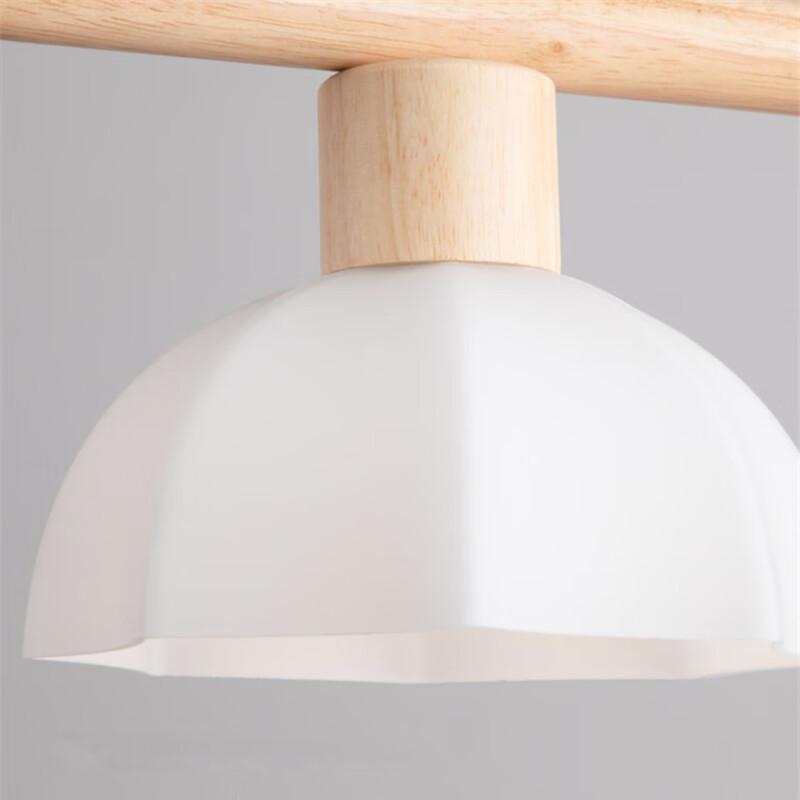 Modern Minimalist LED Wooden Striped Pendant Lamp