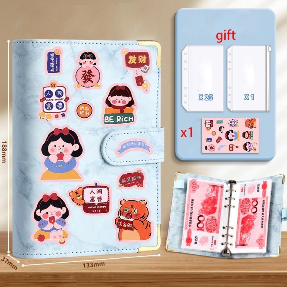 

ПУ Буклет для колекції банкнот Великої місткості Листи для заощаджень Челенджі Закохані 7