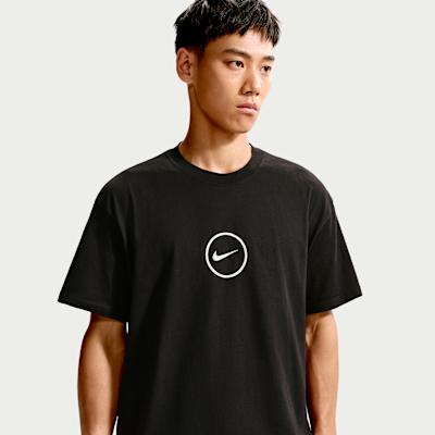 Nike T Shirts Men s Black Crew Neck Moderate S