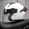 Smart LED Tail Light Motorcycle Helmet 3/4 Open Face ABS Full Protection Universal Fit Men Women