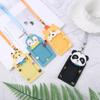 School Office Supplies Bus Card Protector Cover Work Card Silicone ID Badge Card Holder with Rope