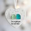 Sea Glass Art Christmas Ornament Handmade Sea Glass Bird/Tree/Turtle/Hot Air Balloon Hanging Ornaments for Xmas Tree Holiday Home Party Decor