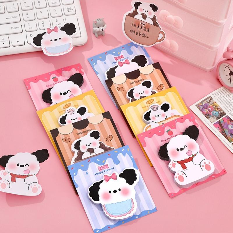 Cute Office School Supplies dog note cartoon high looking removable sticky paper student stationery message sticker Memo Pad