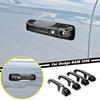 Glossy Black Exterior Door Handle Cover Trim Set 8P For Dodge Ram 1500 -2025
