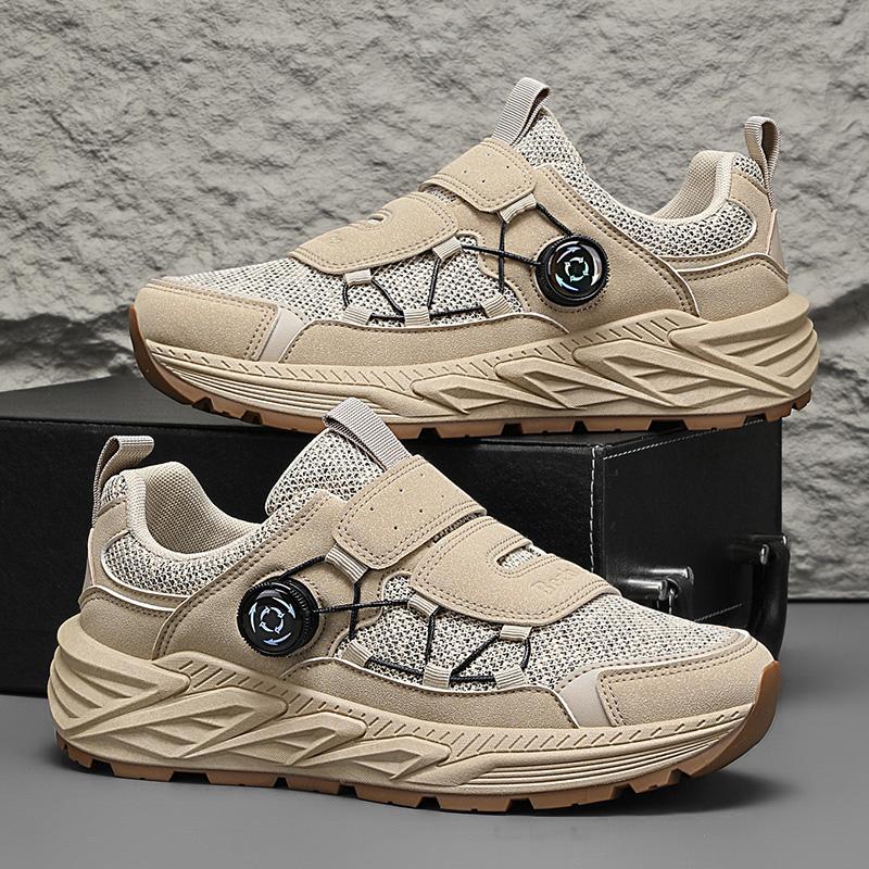 

2025 New Mesh Breathable Running and Hiking Shoes, Fashionable Low-top Thick-soled Work Shoes, Trendy Casual Sports Shoes 45 хаки